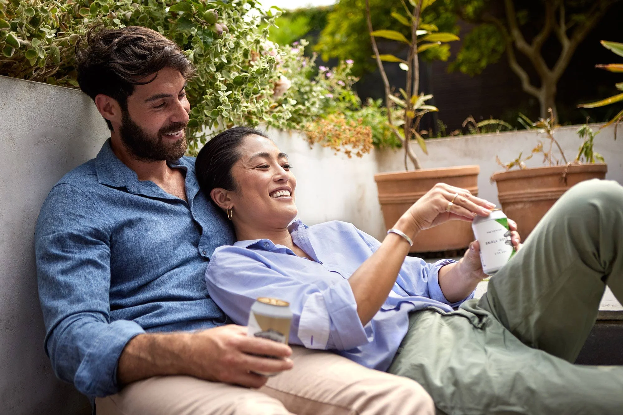 Commercial lifestyle brand photography couple social outdoor drinks advertising campaign