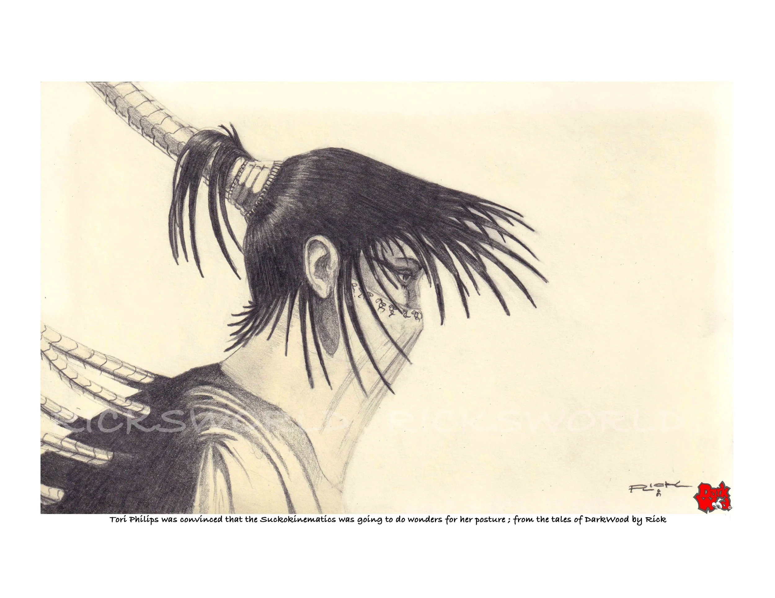 Tori Philips was convinced that the Suckokinematics was going to do wonders for her posture. (Pencil) code 071