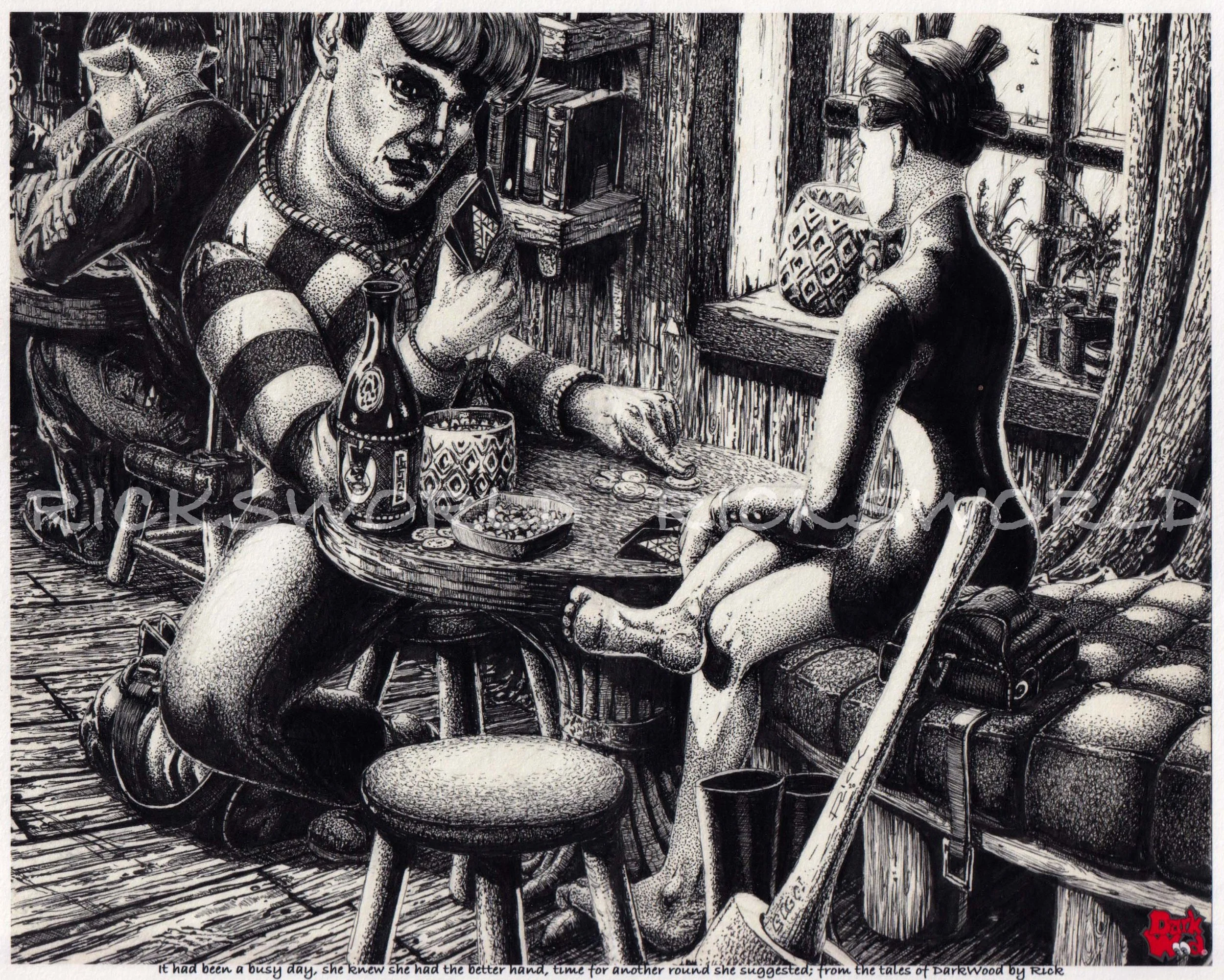 it had been a busy day, she knew she had the better hand, time for another round she suggested. (Micron  ink) code: DW051