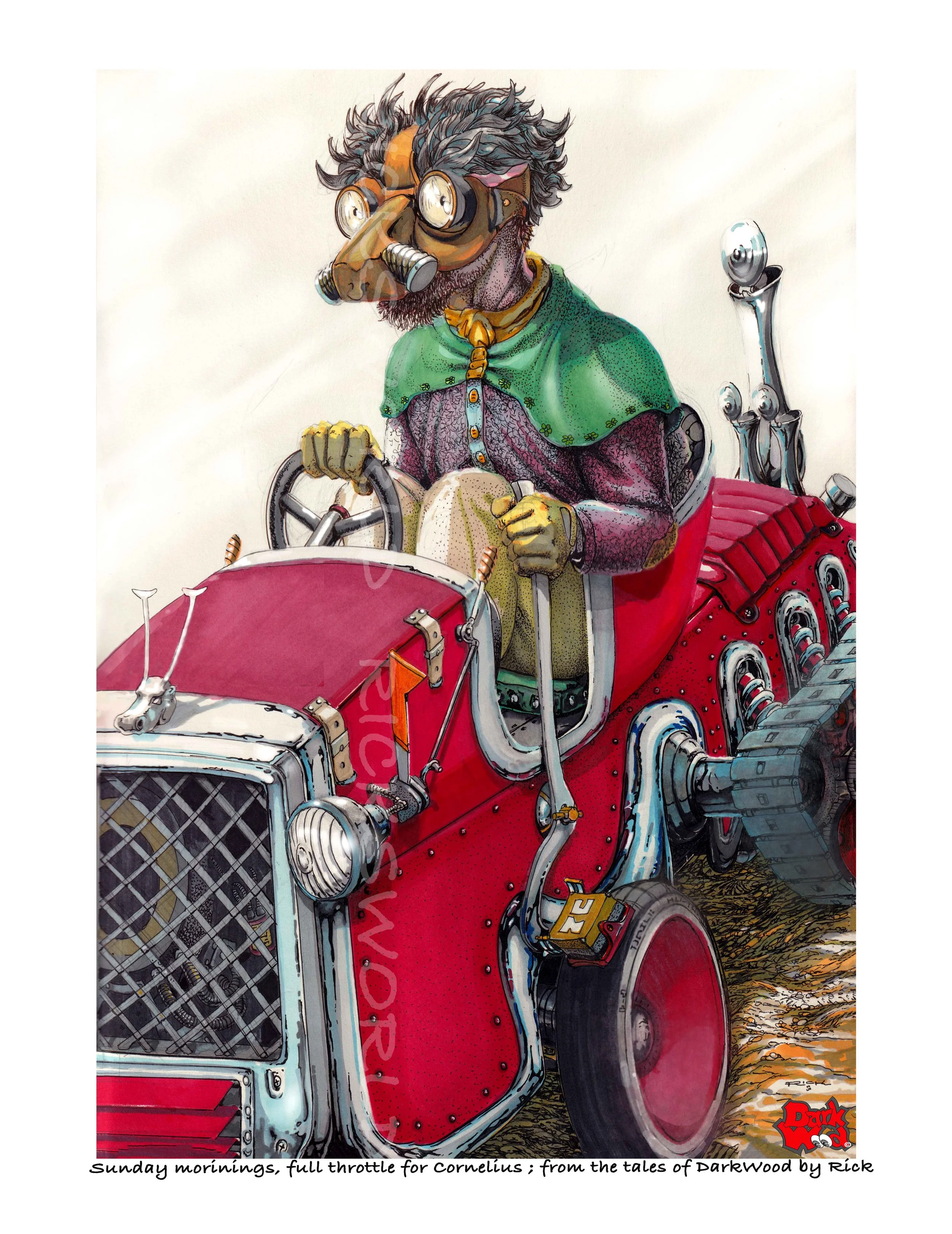 It was full throttle for Cornelius on his Sunday morning drive. (Marker and Micron). Code: DW 055