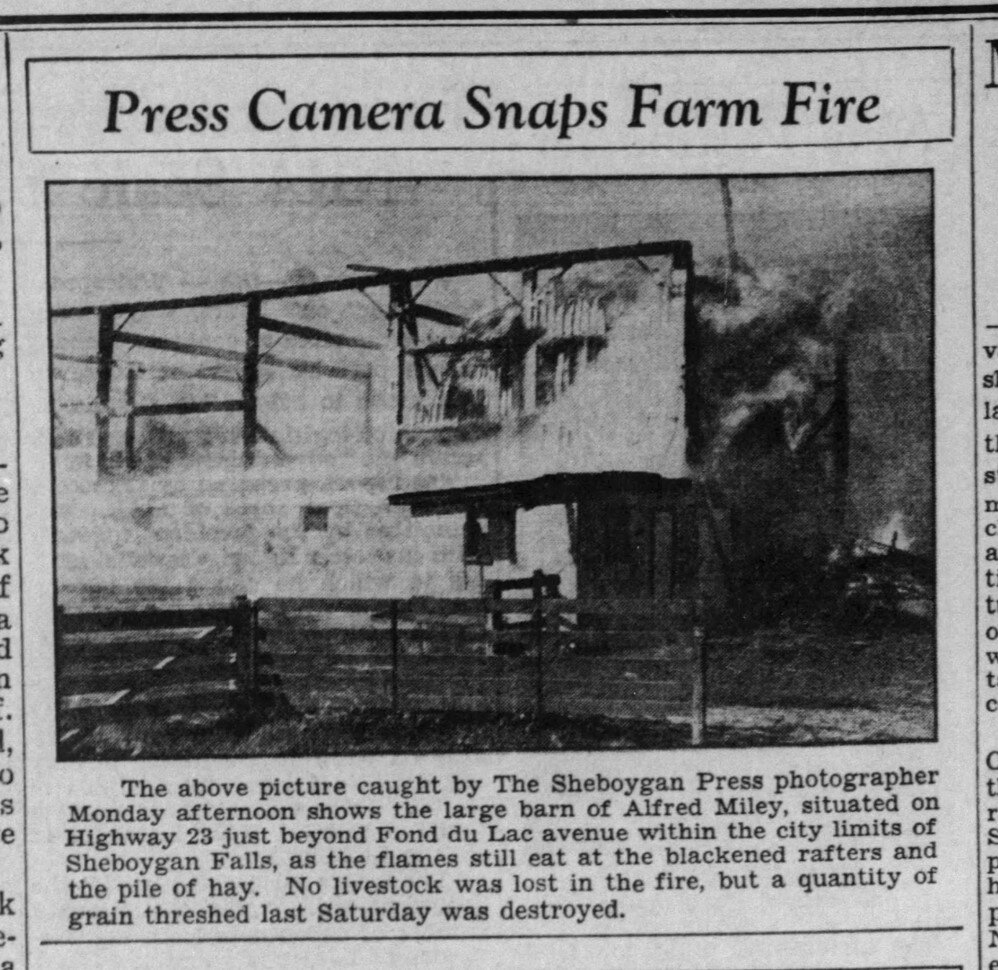 Miley Barn Fire 1935
