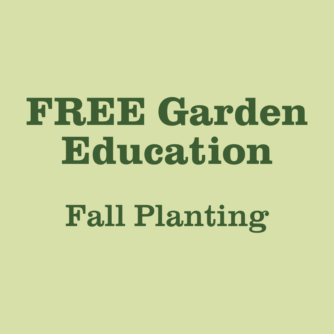 FREE Garden Education: Fall Planting