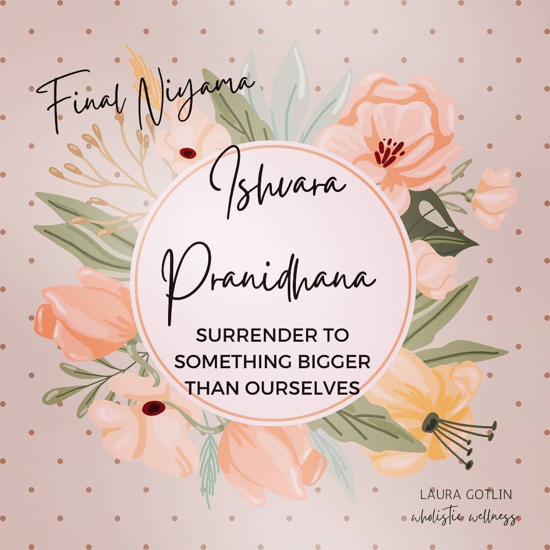 💫ISHVARA: 
Supreme Being, Ultimate Reality, True Self

💫PRANIDHANA: 
&quot;Fixing&quot;

💫TRANSLATION: 
Surrender to, and trust in, something greater than ourselves

💫PRONOUNCED: (Sanskrit)
Ish-va-ra-pra-nid-hah-na
-
-
I still find awe and wonder