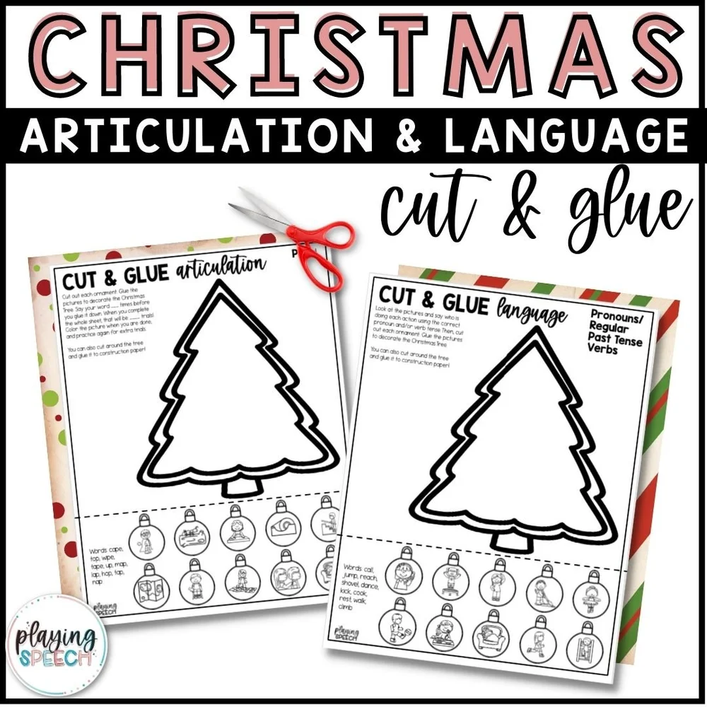 Printable Christmas Articulation Activities