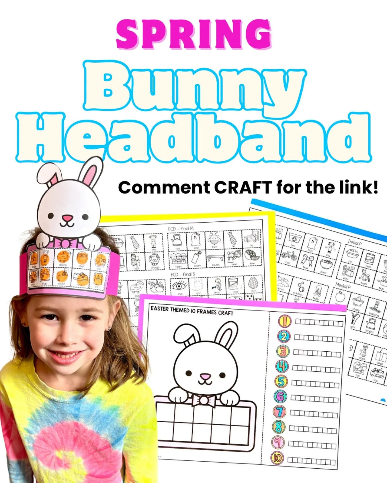 Comment CRAFT for the link and to get a special discount code good for today only (4/9)!

Over 20 themed headbands with artic and language goals. I use these all year!

#slp #springspeechtherapy #easterspeechtherapy #preschoolspeechtherapy #speechthe