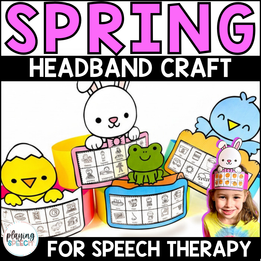 Spring Easter Headband Craft Speech Language Therapy Activities & Bulletin Board