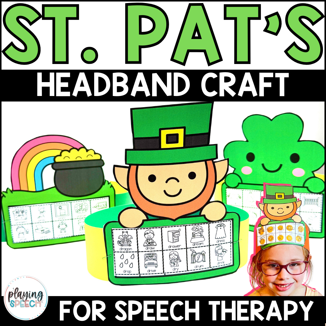 St Patricks Day Craft Hat Speech Therapy Articulation & Language Craftivity