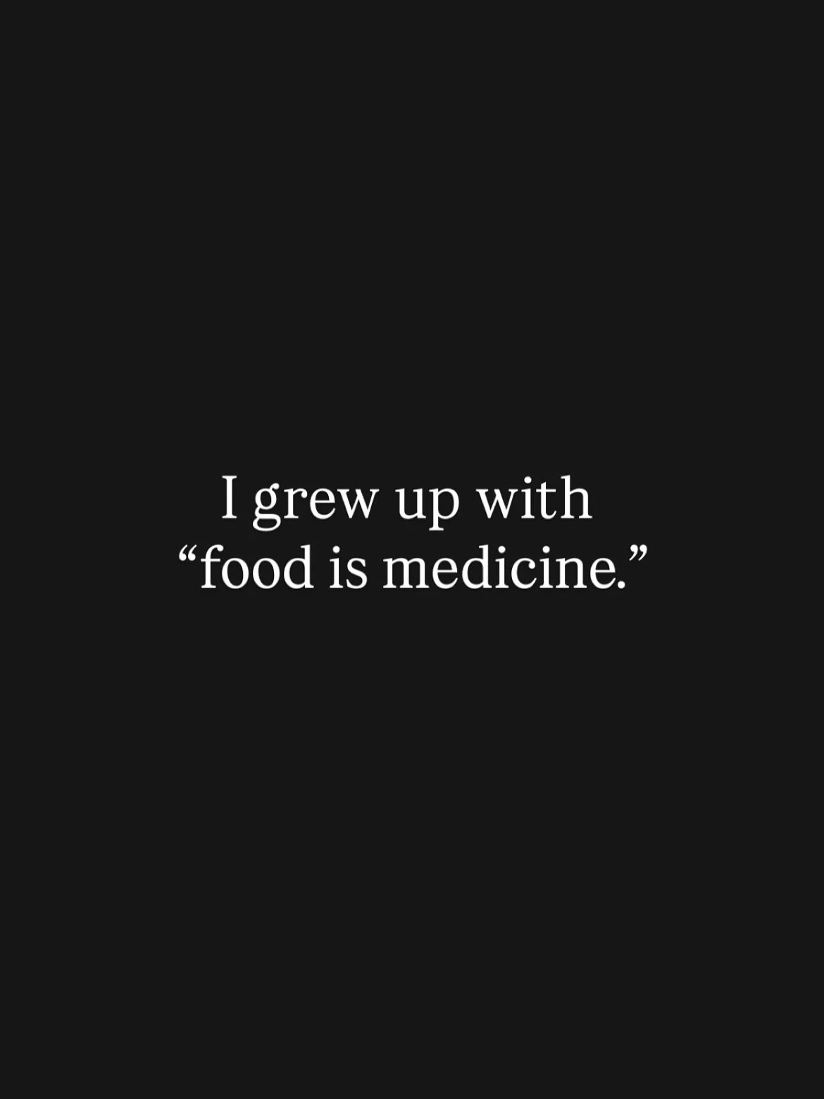 no pretty pictures with this text.

the child of two immigrant parents, then of a single parent home, i grew up with &ldquo;food insecurity,&rdquo; i grew up with school lunches, thankfully my mother worked as a cashier and someone would let her take