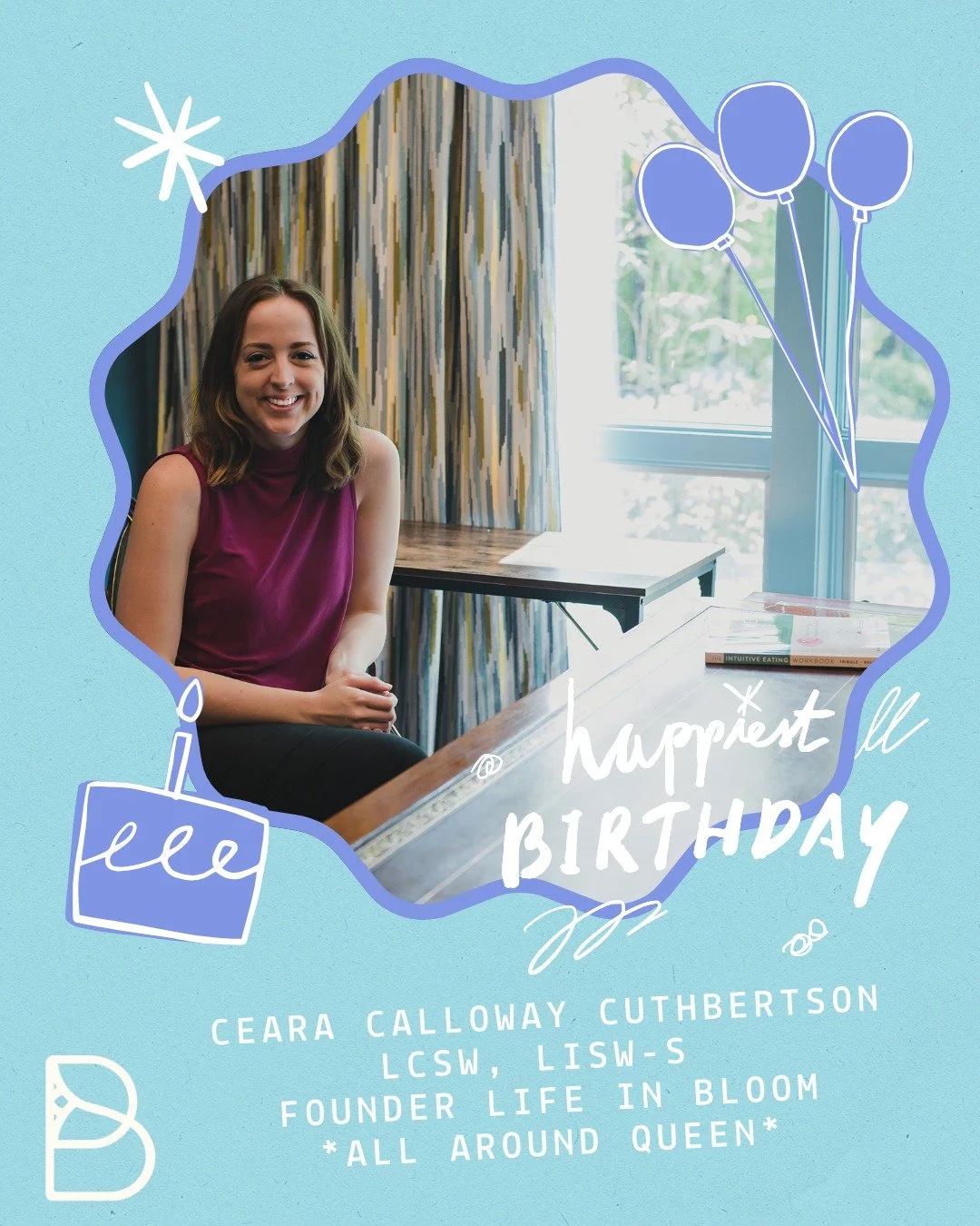 Today we are celebrating Ceara! She's our founder, owner, boss gal, and mentor here at Life in Bloom. 💃🏼

Ceara created the vision of living a life in bloom, no matter your history, no matter what you're going through. She set the standard that we 