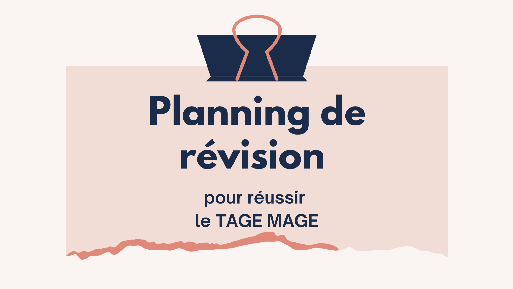 Planning de révision pour réussir le TAGE MAGE