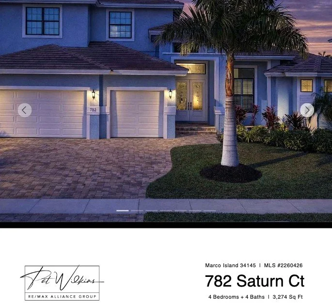 782 Saturn Court | Marco Island⁠
⁠
Built in 2021 on a wide waterway with approx. 14.5&rsquo; bridge clearance (outgoing tide), this 4 BED | 3.5 BA coastal contemporary offers 3,264 SF living (4,595 SF TTL) just off S. Collier&mdash;near the beach, di