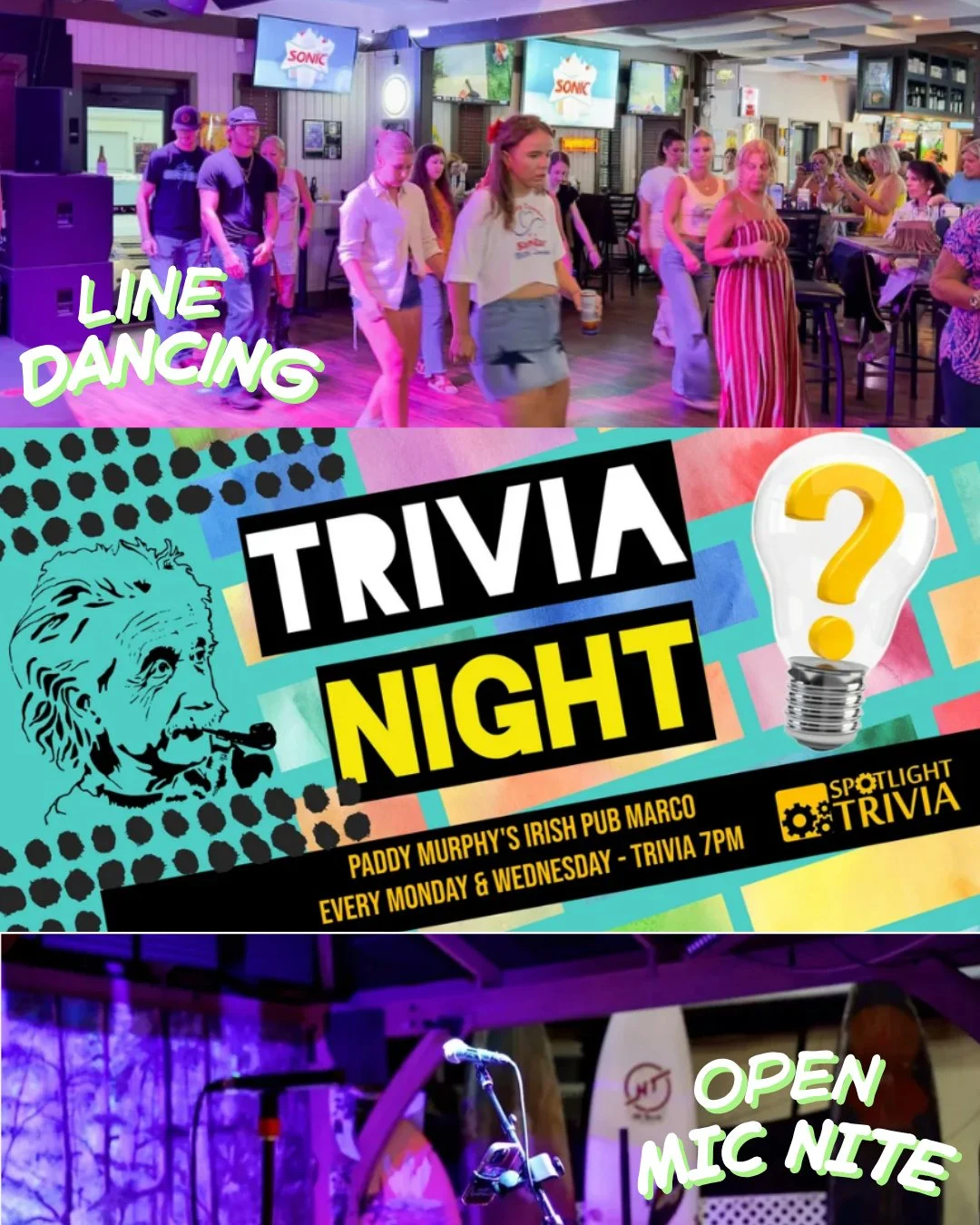 Marco Island evenings offer more than just beautiful sunsets. From pub poker and line dancing to live music, trivia nights, and open mic performances, there&rsquo;s always something happening after dark on the island.⁠
⁠
✨ No Limit Pub Poker at Sand 