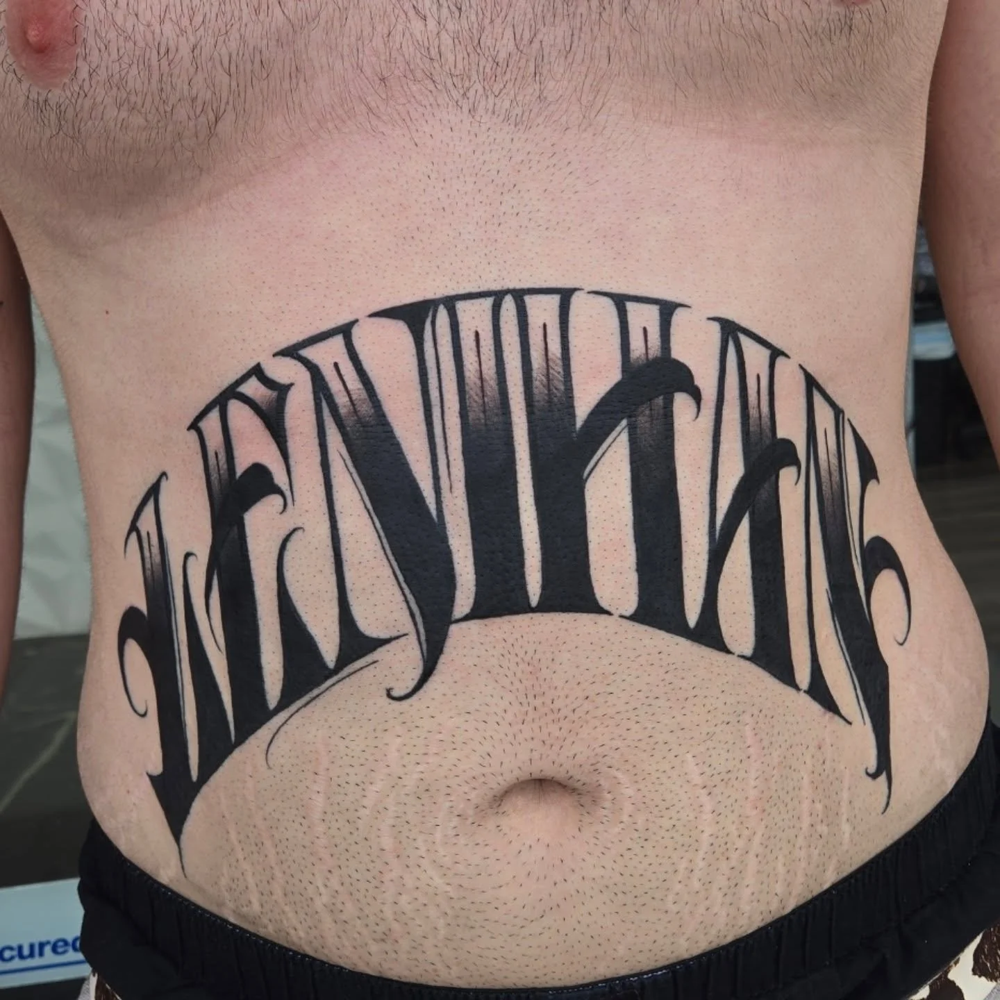 2 sessions on this stomach piece. &quot;Lenihan&quot; 

I have some openings next week that id like to fill, dm me to book an appointment. 
Or email me at Aaron@diaztattoos.com