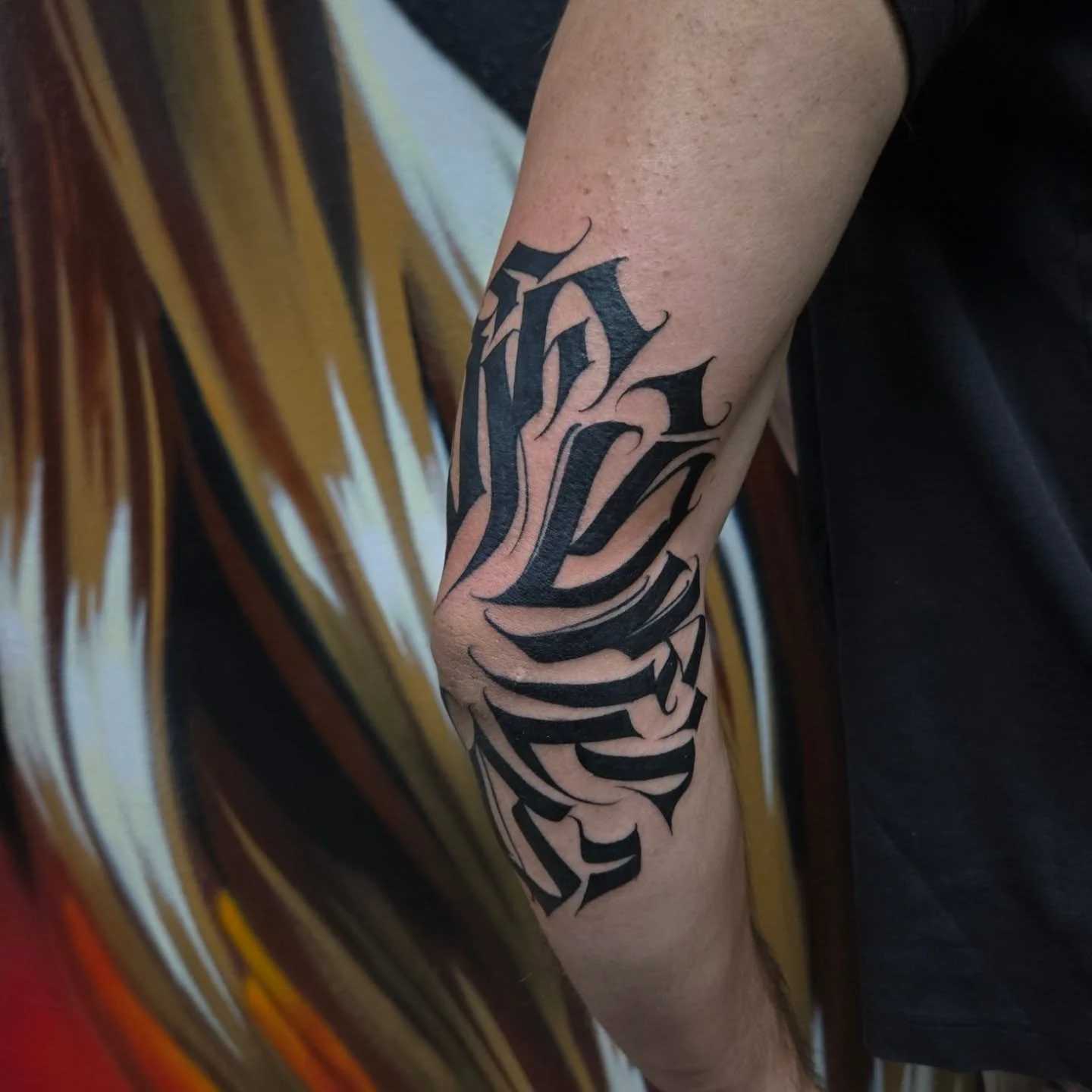 "Do for love" around the elbow. Thanks again @zzzekeeeee for making the trip to denver all the from Hawaii to let me do this one for you 🤘🏼🙏🏼 

I have lots of march openings still, dm me here or email me at Aaron@diaztattoos.com