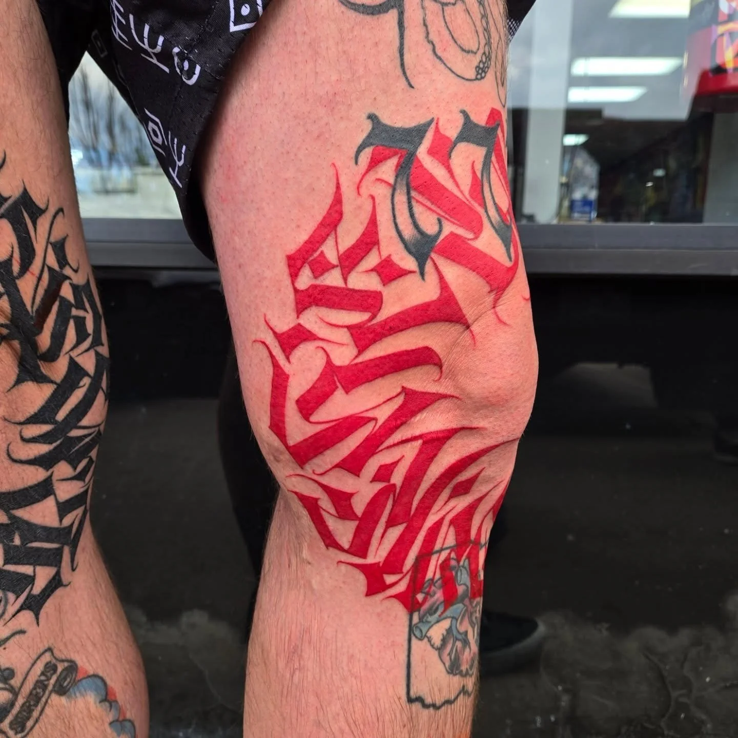 First time doing one of these in red to contrast the other side we did a few weeks back. I have an opening for tomorrow and I have 2 more days open in New York next weekend. Dm me here or email me at Aaron@diaztattoos.com to book an appointment.