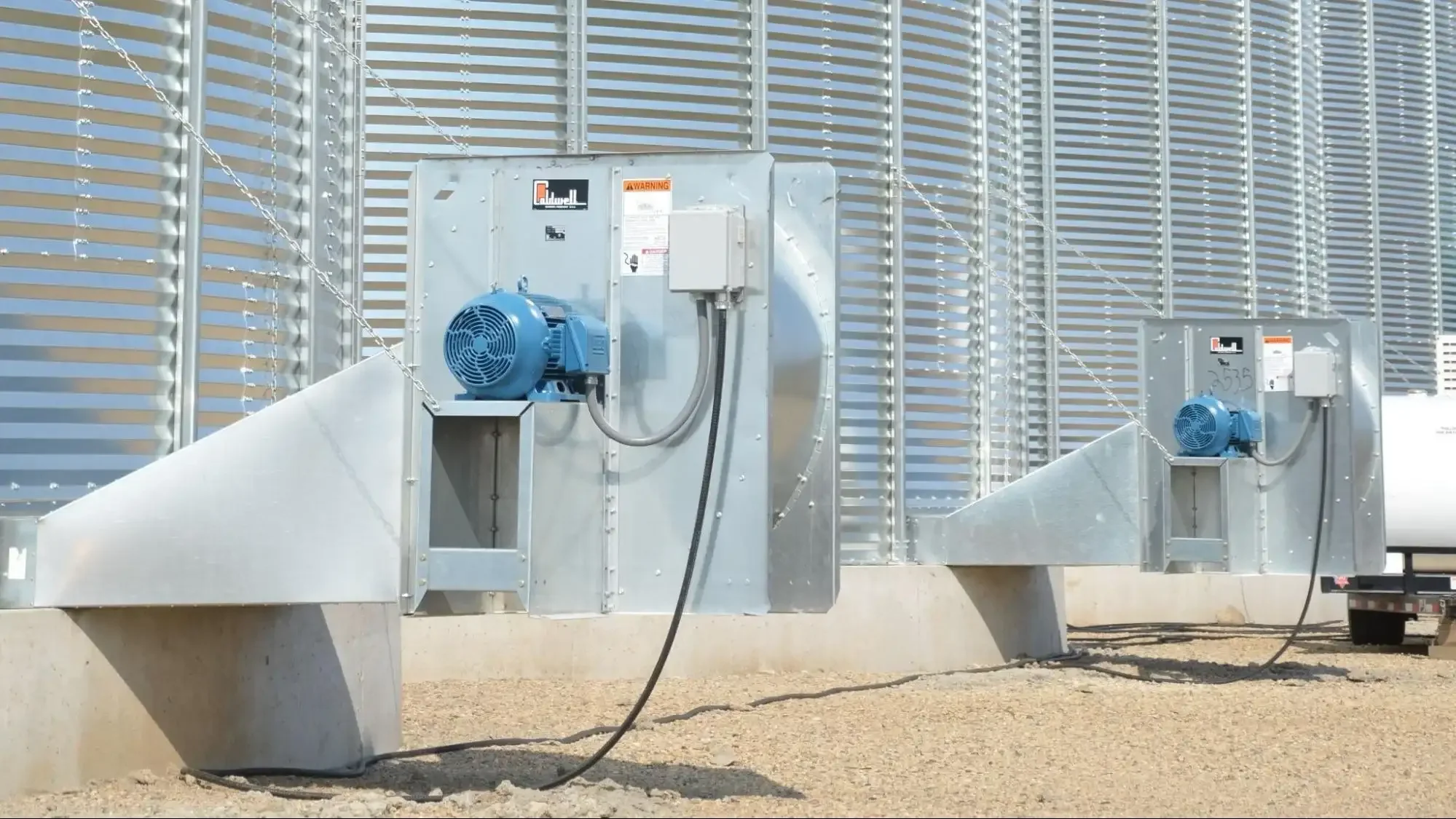 Grain bin temperature monitoring system.
