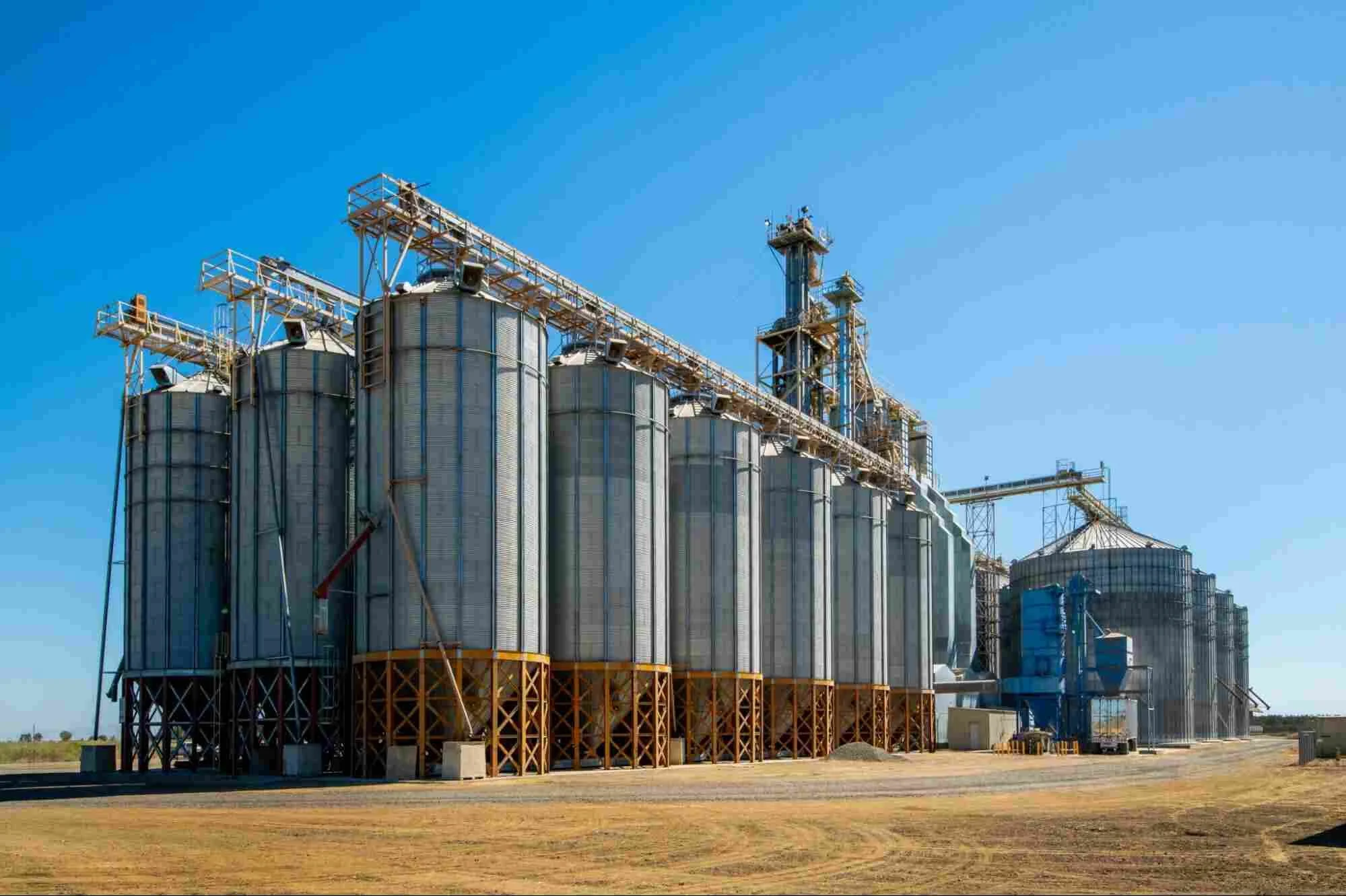 Grain drying and storage system illustrating grain drying capacity during harvest.