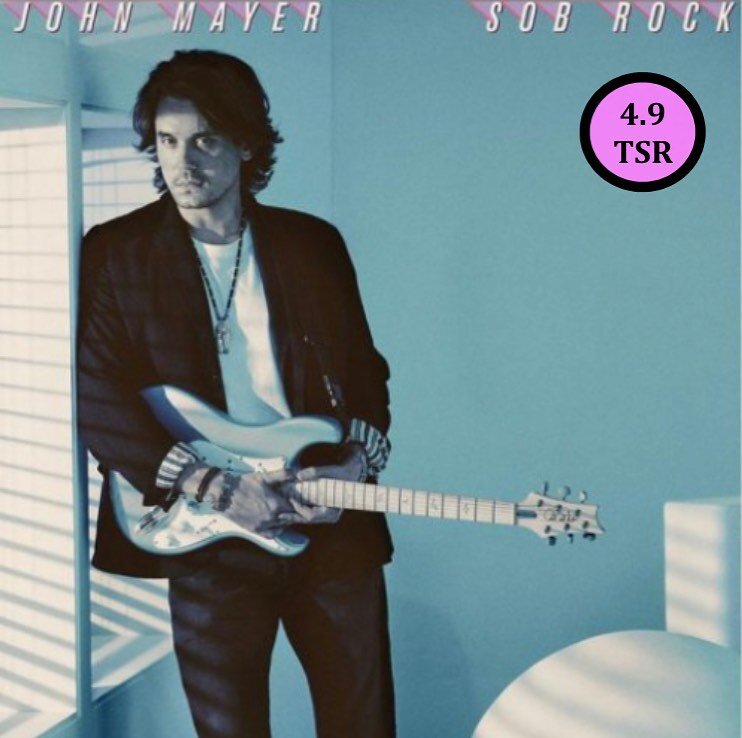 🤘
John Mayer - Sob Rock
Pop
Released: July 16, 2021
TSR Date: July 27, 2021
www.toosweetreviews.com/sobrock

&lsquo;Mayer&rsquo;s vocals and guitar skills are strong enough that Sob Rock can sort of hold its own, but with the cheesy lyrics this albu