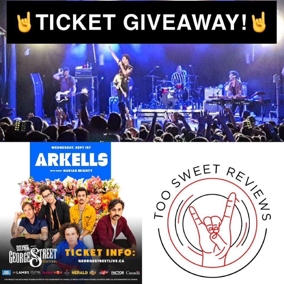 CONTEST🤘

Too Sweet Reviews are stoked to see music festivals returning to Newfoundland and to celebrate we&rsquo;re giving away two tickets to see @Arkells live on George Street September 1st, 2021. 

Rules:
1. Follow @toosweetreviews 
2. Like this