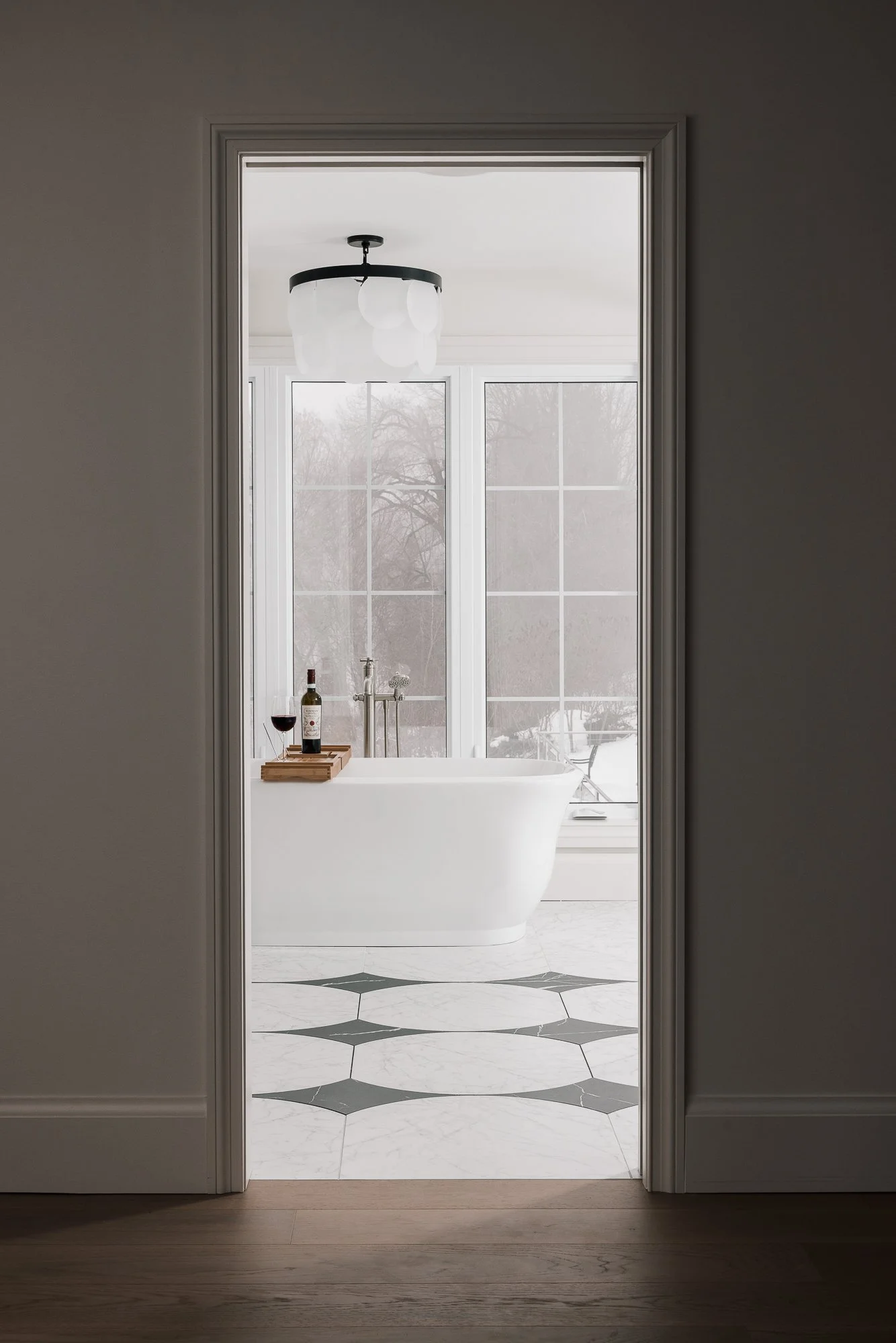 Thames Centre - Waubuno - Renovation - Elegant - Luxury - Ensuite - Colour Drenching - Color Drenching - Custom Cabinetry - Natural Stone - Flush Shower