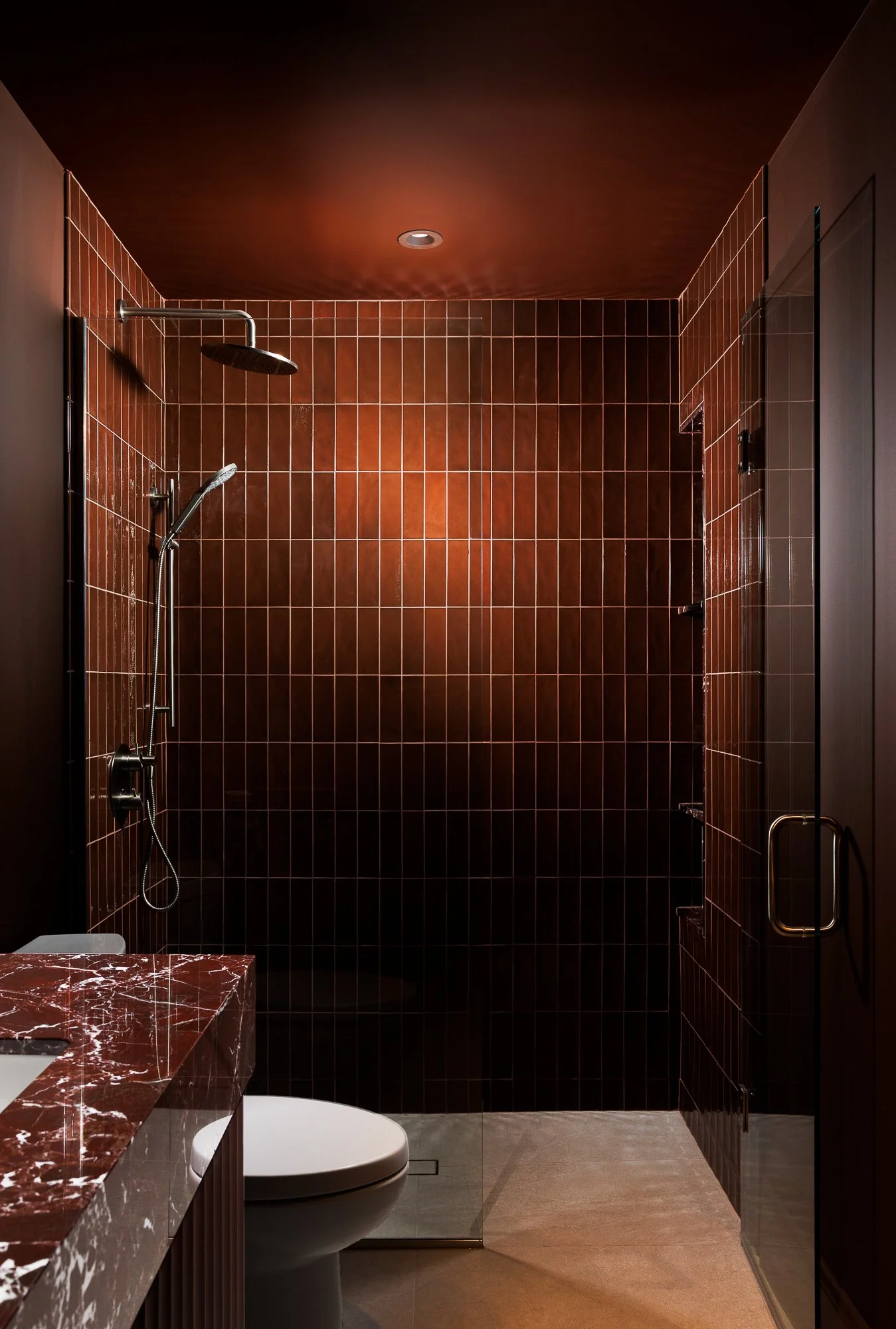 Thames Centre - Waubuno - Renovation - Elegant - Luxury - Powder Room - Colour Drenching - Color Drenching - Custom Cabinetry - 