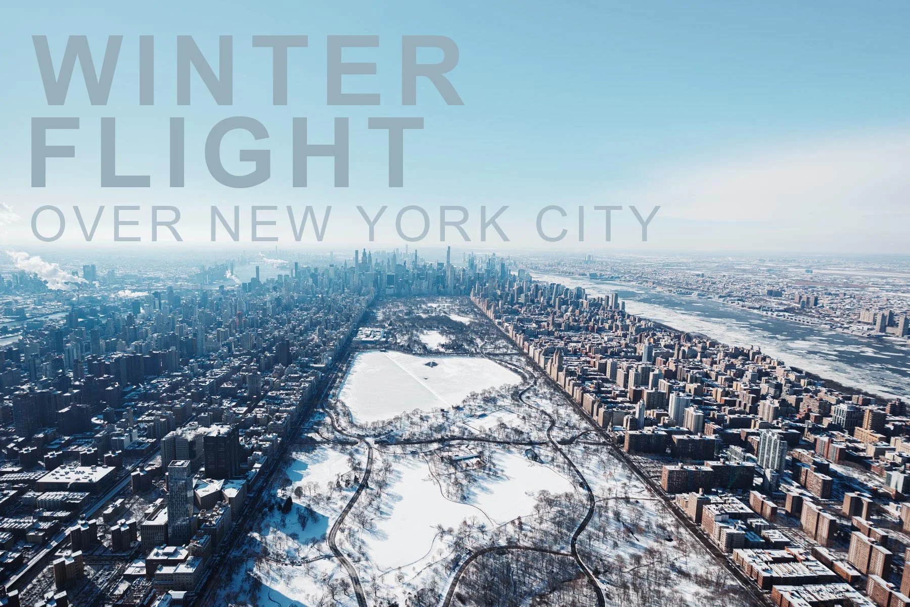 NYC Helicopter Flights After a Snowstorm: Winter Aerial Photography Over Manhattan