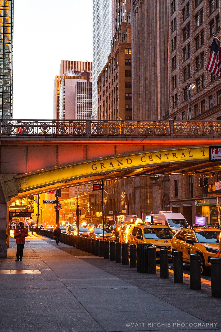 Reverse Manhattanhenge illuminating Midtown Manhattan buildings with morning light