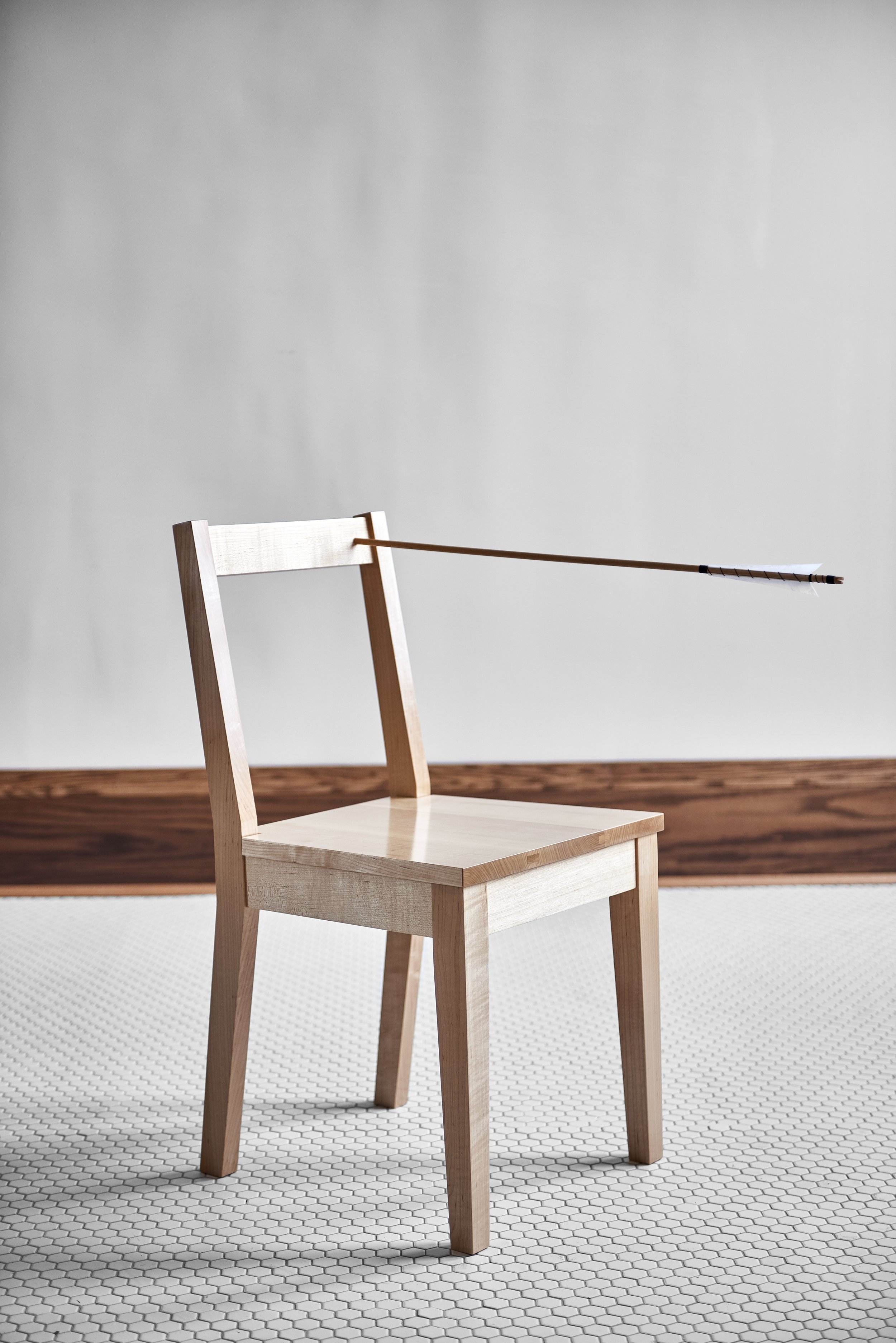 AAROW CHAIR - maple, ash, artificial feather - Photo by: Biagio Dell'aiera