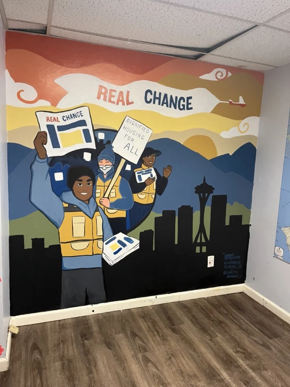 The mural fully completed!