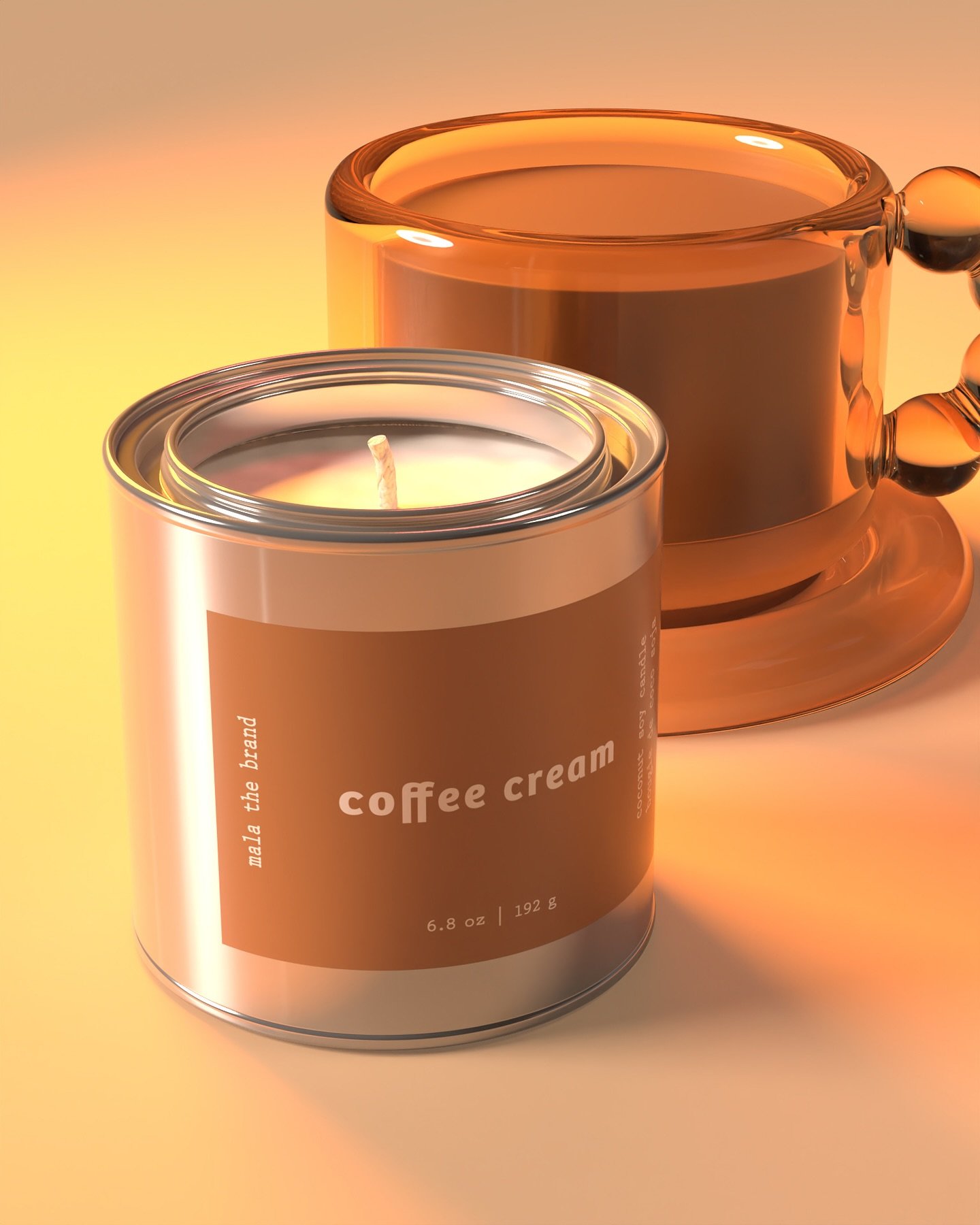 Spent the weekend modeling in @womp3d and ofc I had to use a few of my favourite things as inspo.

I&rsquo;m obsessed with Mala candles and used the Mimosa one I have at home as reference. In love! ☕️🤎🕯️

Other than trying to be a good font detecti