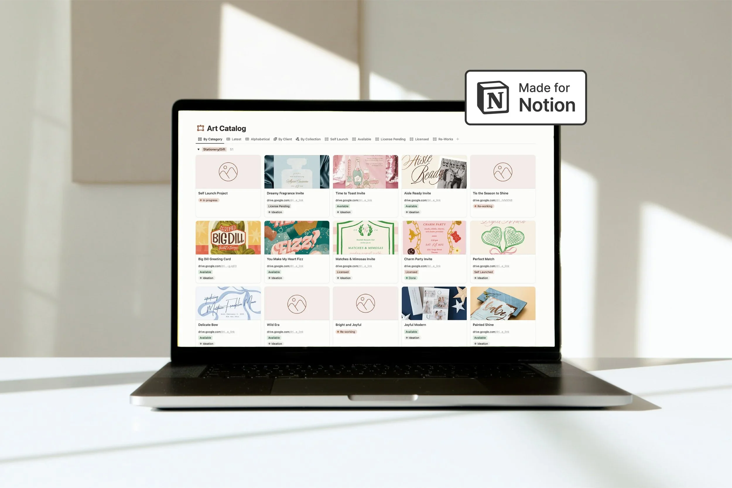 Art Hub and Catalog Notion Template