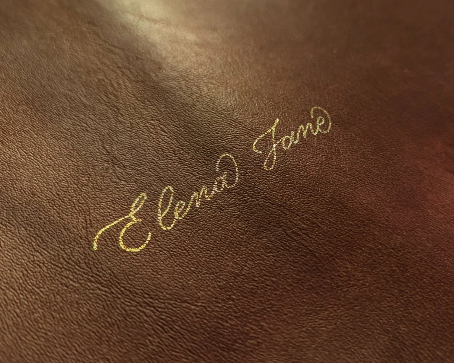 Personalized Notebook in Gold Foil Calligraphy by Sam Dubeau