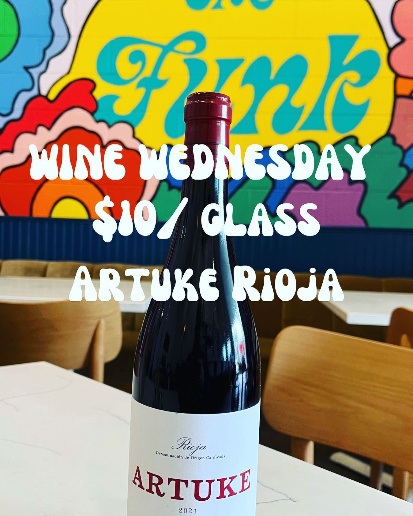 It&rsquo;s #winewednesday over here! 
Open 3-9pm (bar stays open late) 
This week&rsquo;s wine feature is the Artuke Rioja for $10/ glass!
This red pairs beautifully with our &ldquo;So Shuckin Good&rdquo; #woodfiredoysters 🍷Our Owner/ Sommelier, Ted