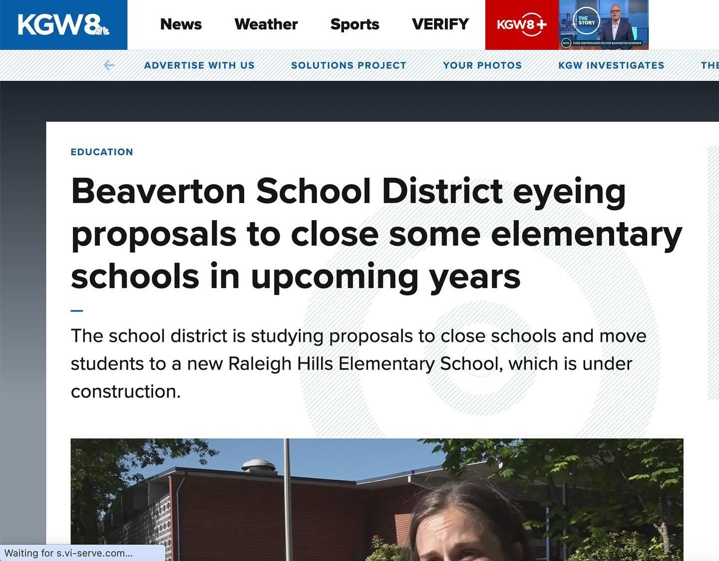 &quot;The potential closure is part of a proposal to fill a new Raleigh Hills Elementary School in hopes of increasing building capacity&quot;

Thank you KGW for the coverage!