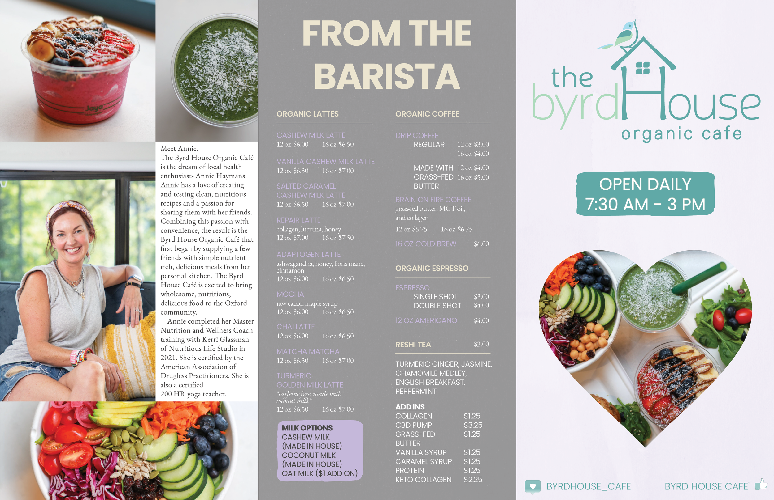 Folded Menu page 1