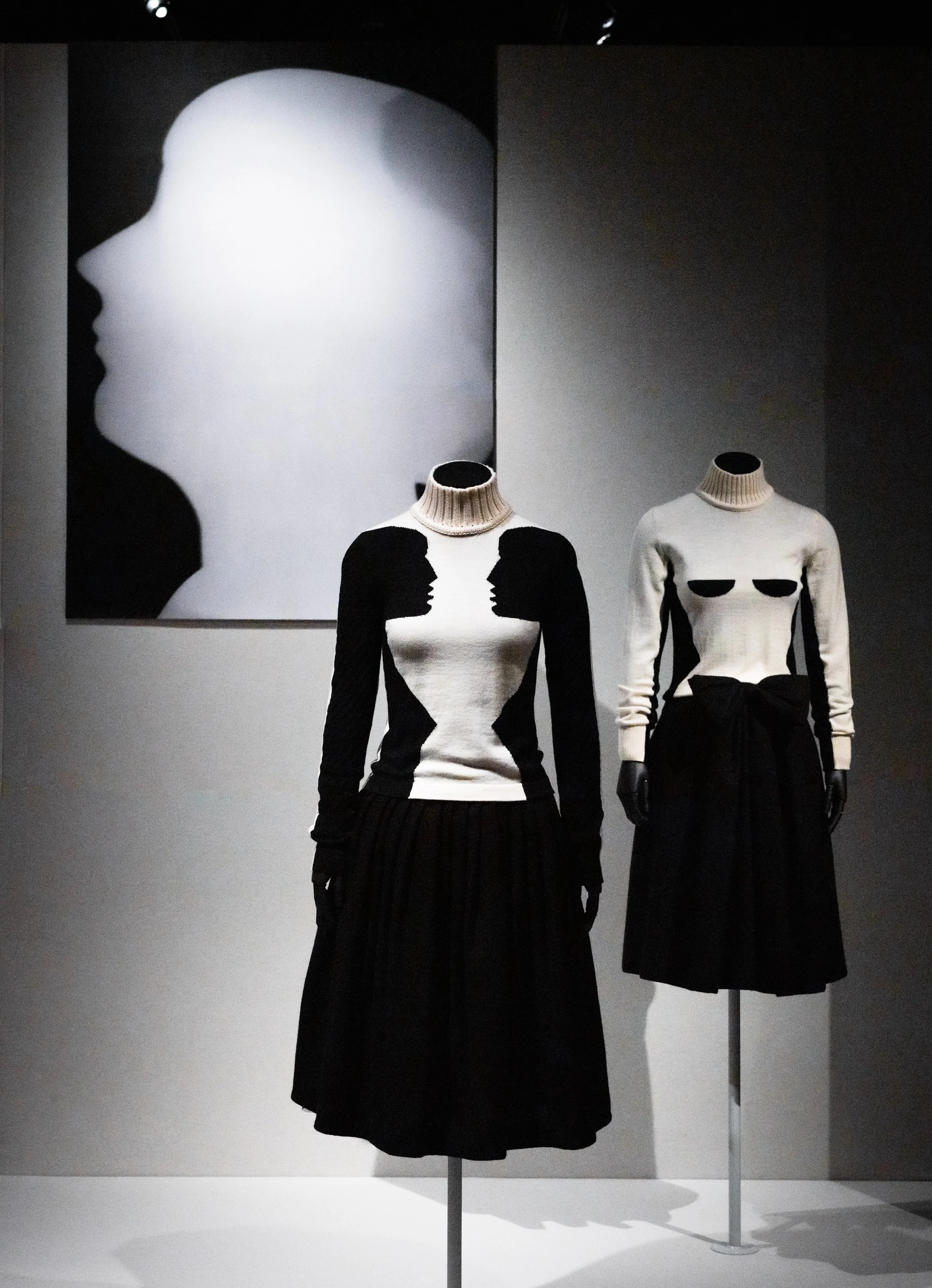 MoMu twoface-knits - Fashion exhibit detail at MoMu, the fashion museum of Antwerp, photographed by Shruti Mehta