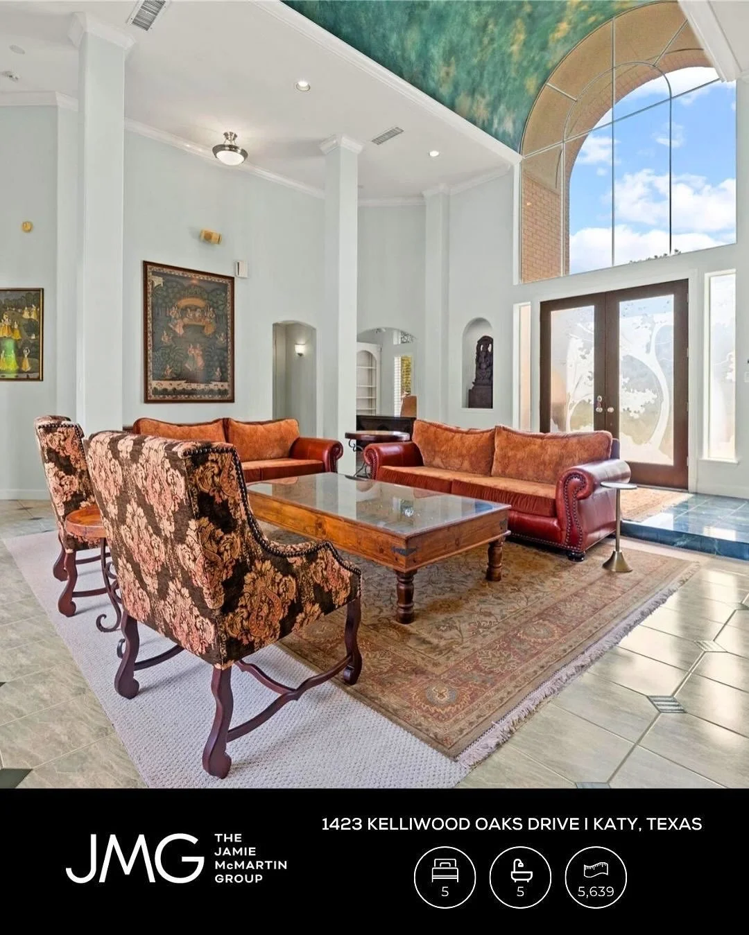 Luxury Meets Lifestyle in Katy&rsquo;s Kelliwood Oaks ✨

At 1423 Kelliwood Oaks Drive, thoughtful design and craftsmanship shine, from the grand entry and hand-painted ceilings to the glass walls framing your lush, resort-style pool. Every detail tel
