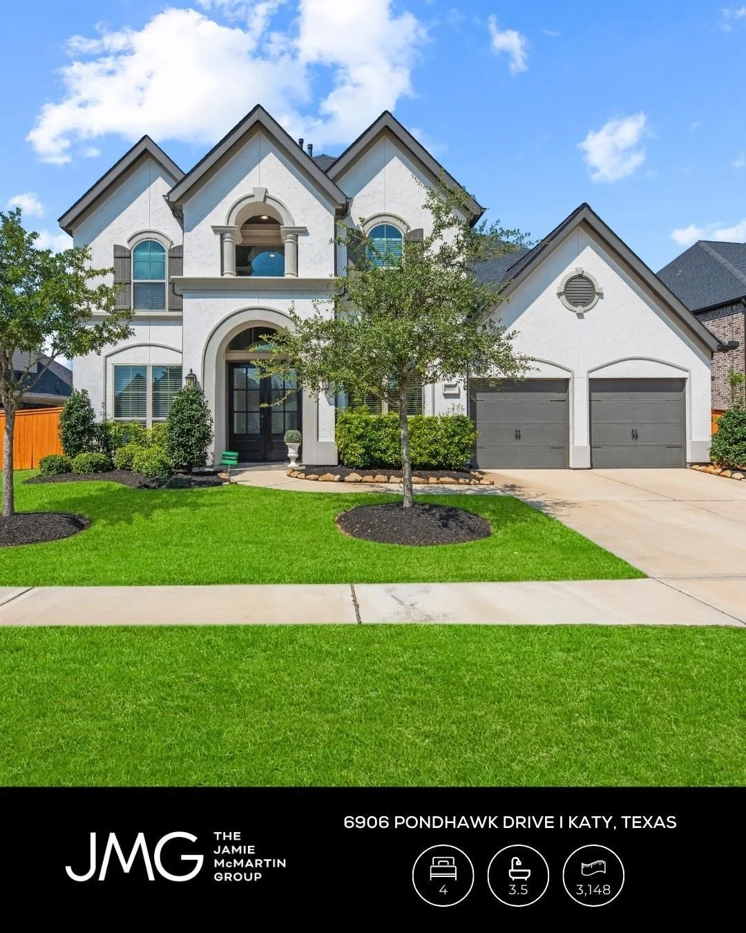 6906 Pondhawk Drive, Katy, TX 77493 welcomes you with soaring ceilings, a dramatic wall of windows, hardwood floors, and a striking fireplace, designed for elegant everyday living.

This Perry Home shines with a chef&rsquo;s kitchen, quartz island, b