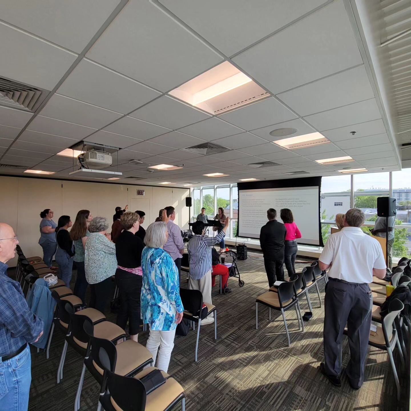We recently started holding some of our Sunday afternoon prayer meetings at the beautiful #collegeparkairport. It's great having such an incredible meeting space with lots of natural light and close by to many of our members in the College Park area.