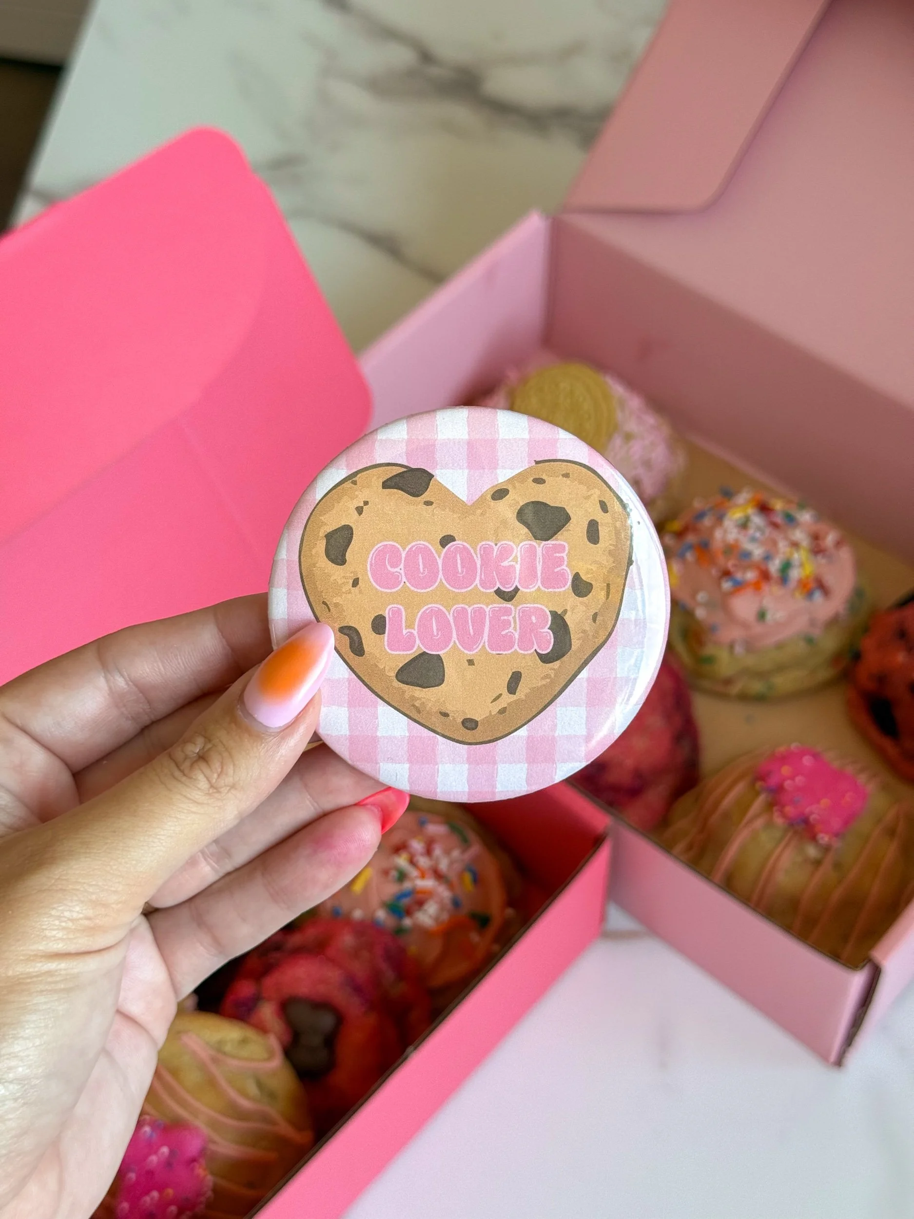 Ash's Bakeshop Button- Cookie Lover