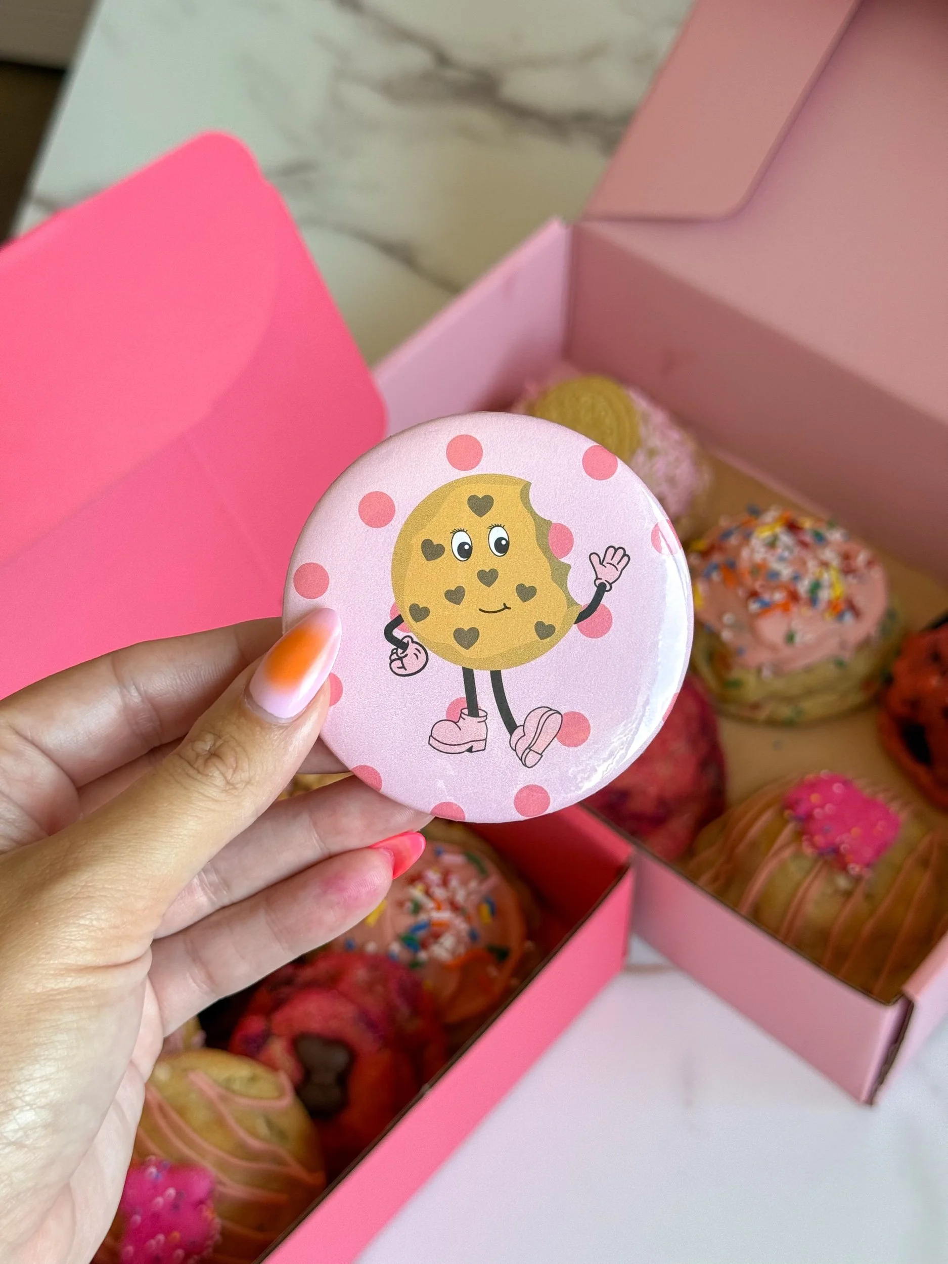 Ash's Bakeshop Button- Mrs. Cookie