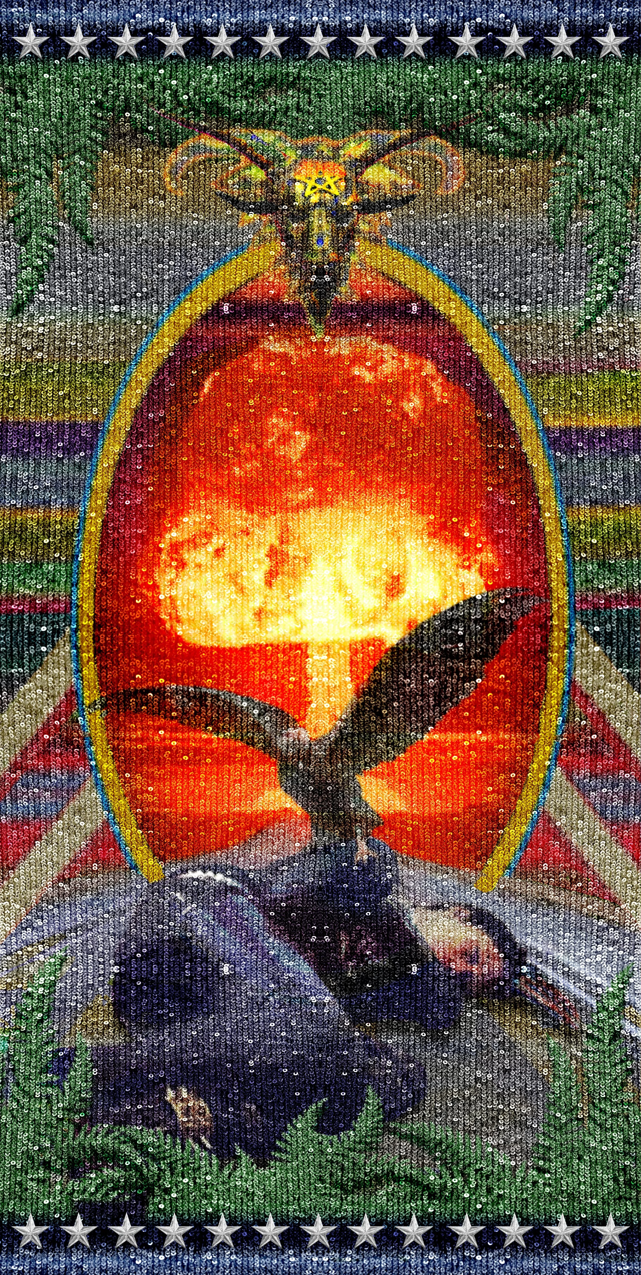 World's End Banner, 2025
Digital Tapestry, Photoshop
46x92 cm on silk satin