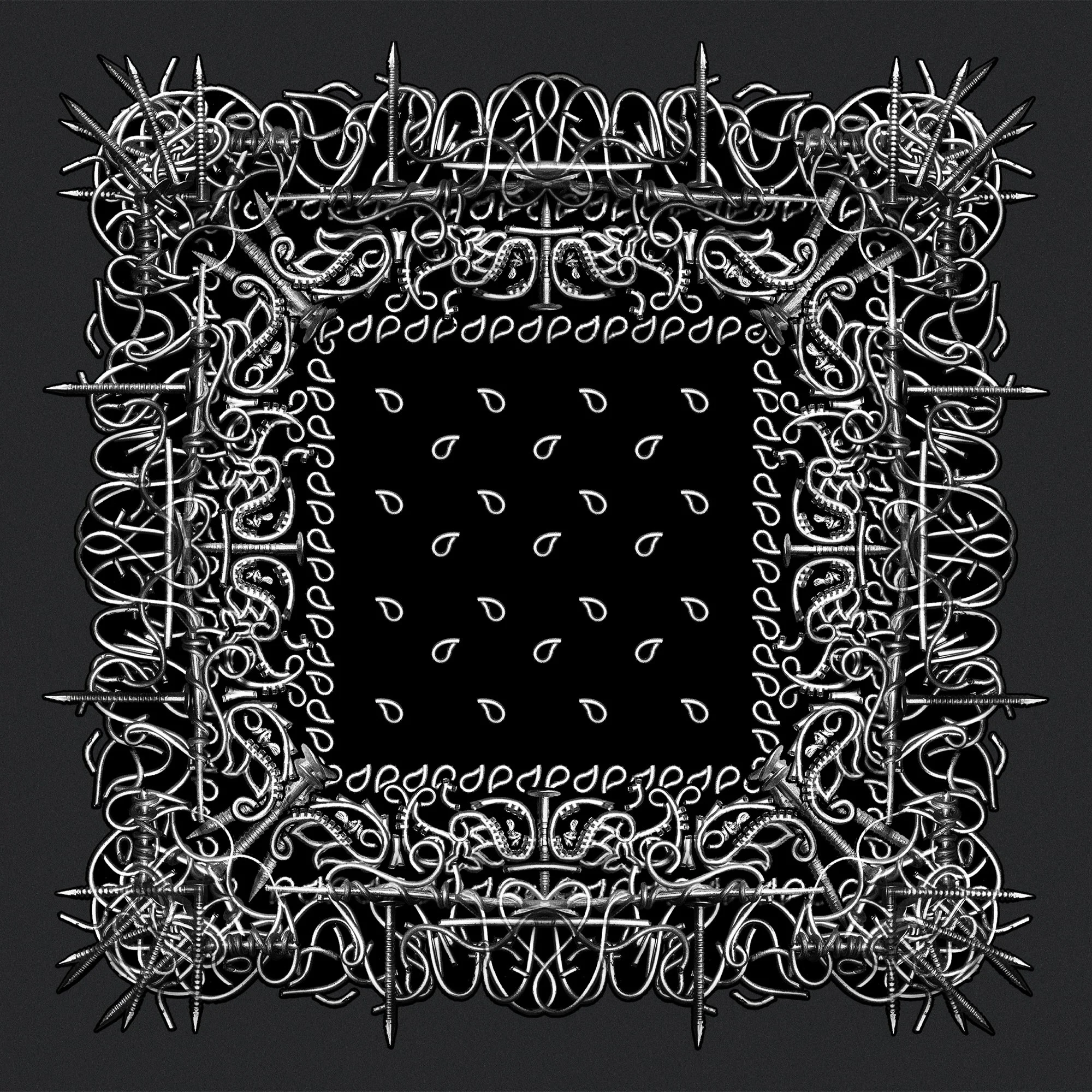 Bandana Study, 2023
Wire sculpture, Photoshop Collage
86x86 cm Inkjet print on archival paper