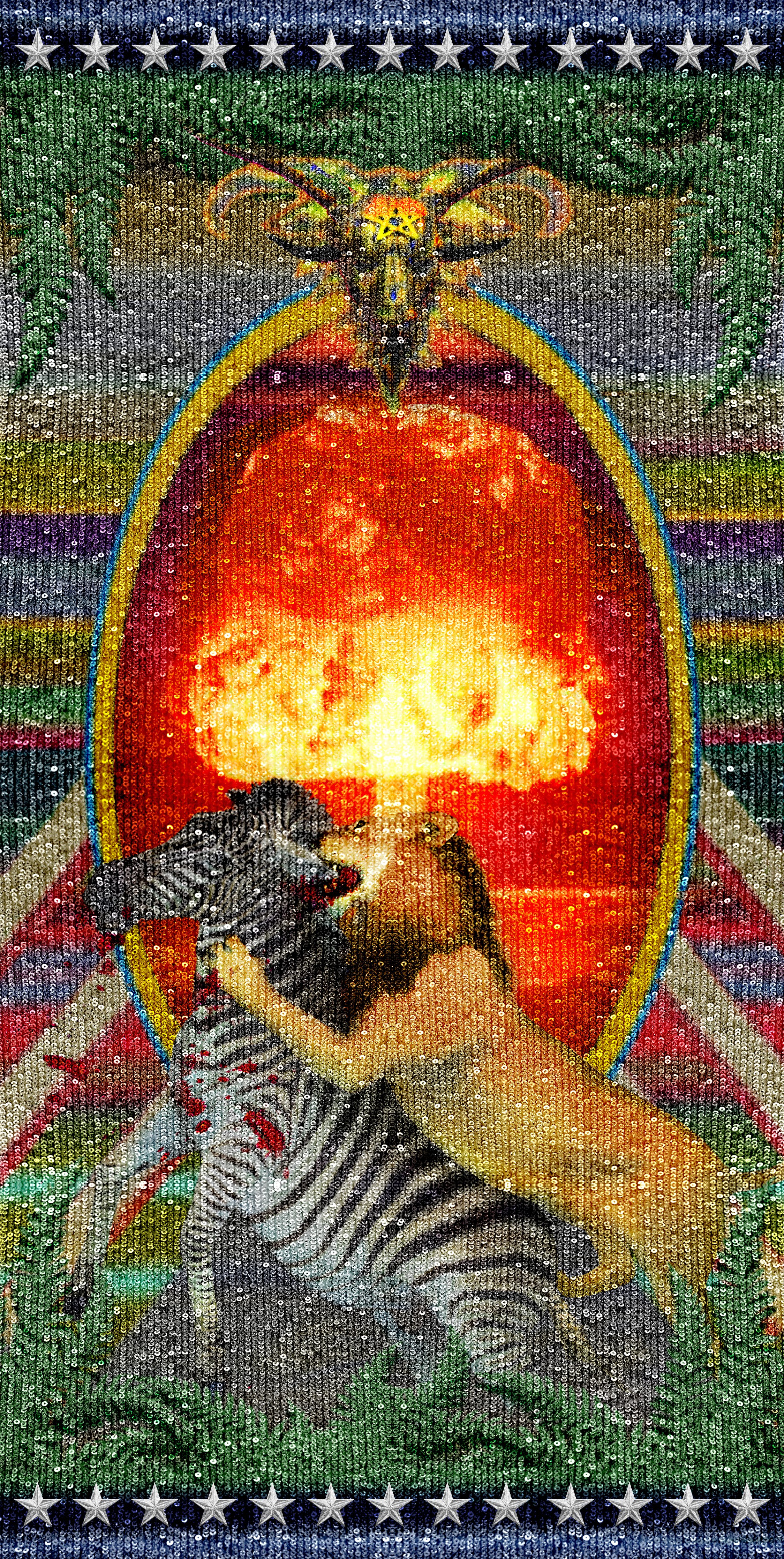 World's End Banner, 2025
Digital Tapestry, Photoshop
46x92 cm on silk satin