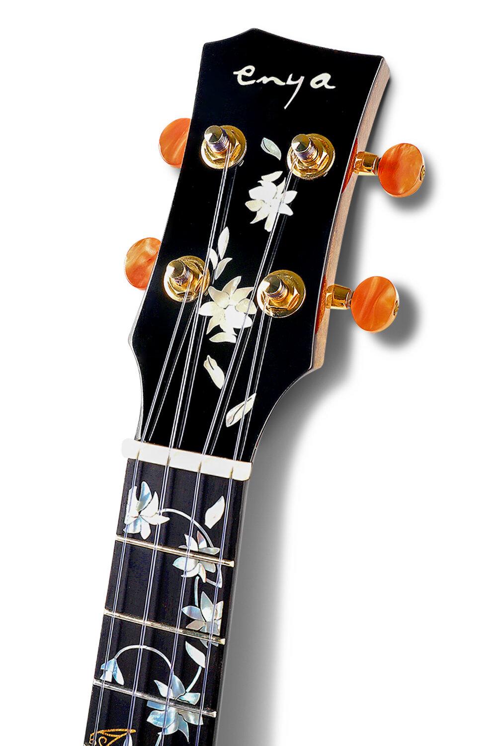 CNC headstock - The elite CNC cutting headstock is embedded in the top quality ebony with luxurious inlay, custom red agate gold 1:18 head machine ensuring constant stable sound performance.Perfect visual and auditory experience.