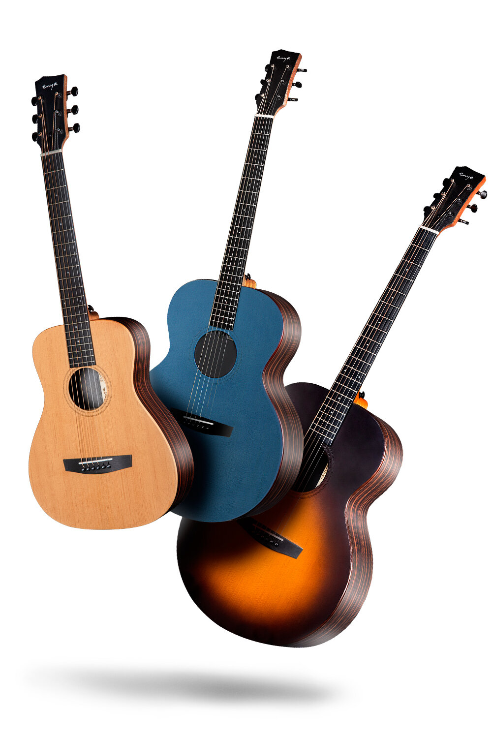 Multiple choice! - X1 Pro provides you with 3 colors and 3 body size:Natural color + rosemary blue + dark night black34 inch Mini Dreadnought + 36 inch AJ body + 41 inch AJ bodyMore option!