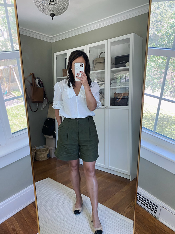 Bermuda Shorts with a Blouse