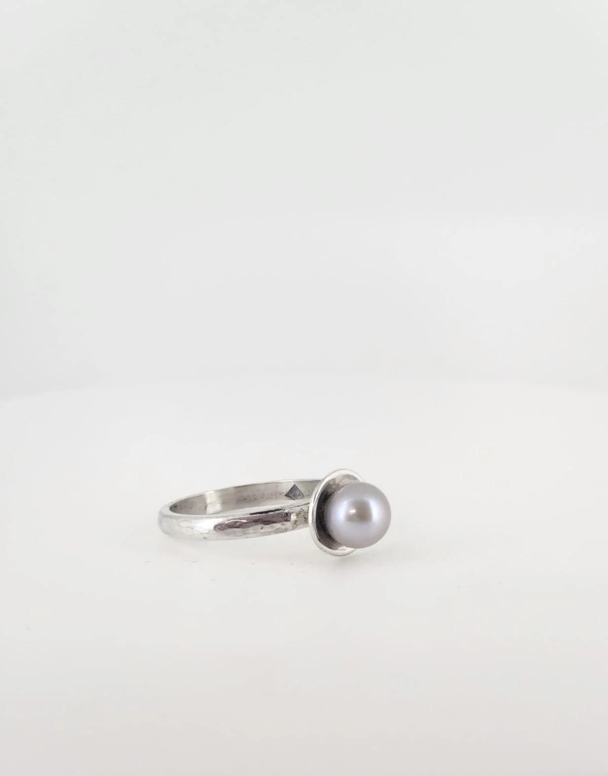 Ariel Grey Pearl Stacking Ring