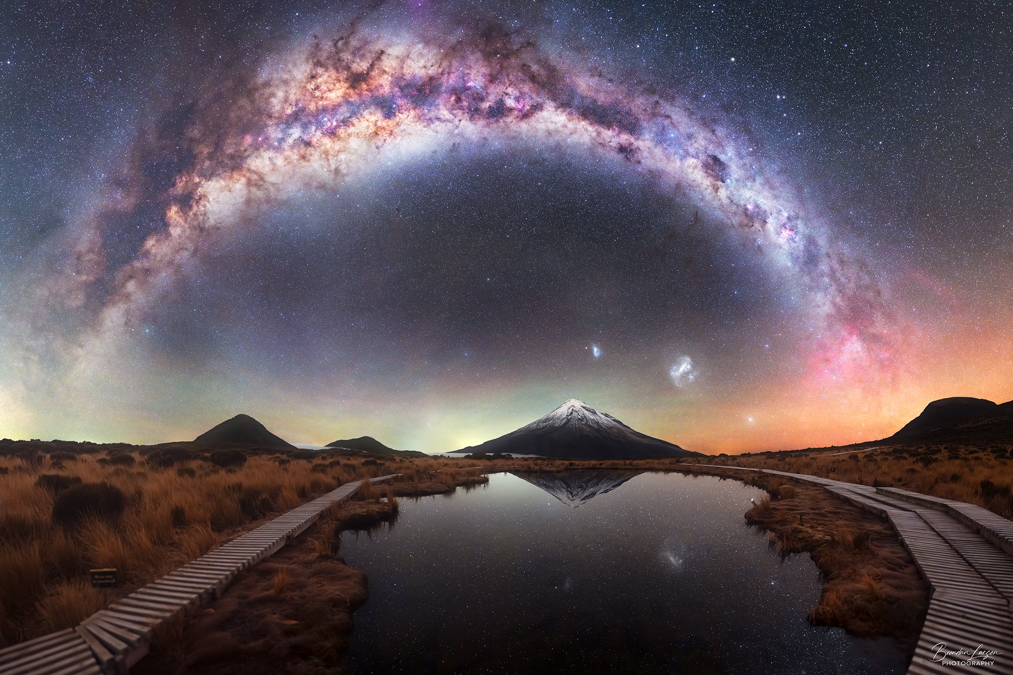 Milky Way Arch over Pouakai Tarns