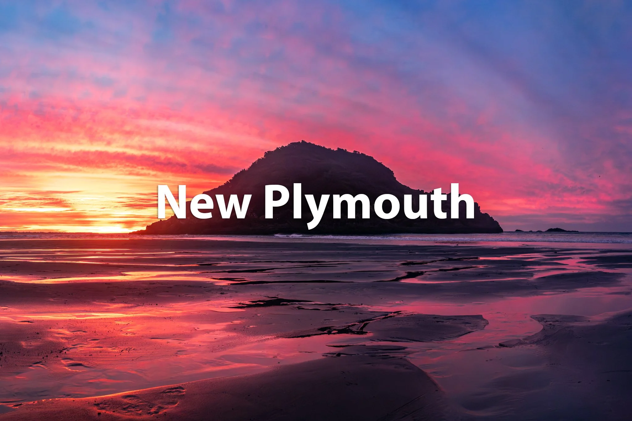 New Plymouth - Back Beach Sunset
